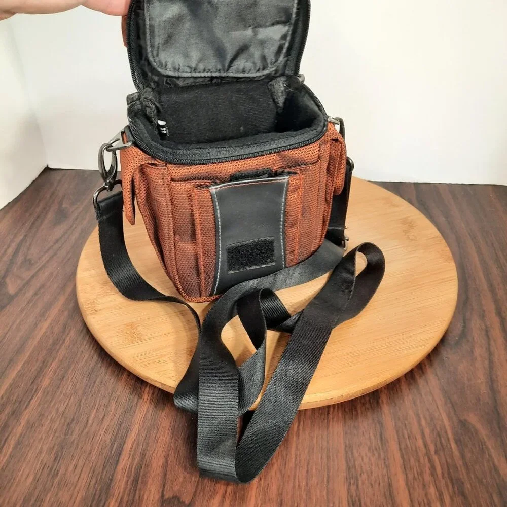 Tumi T-Tech Pulse Digital Camera Bag Orange Travel Case Padded Shoulder Strap